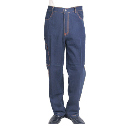 HongZun劳动干活裤子男士便宜的工人耐磨建筑牛仔劳保电焊工作服裤子宽松工装制服