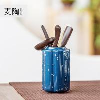 美帮汇黑檀鸡翅木竹套装功夫茶具配件零配茶艺组合盘摆件茶夹