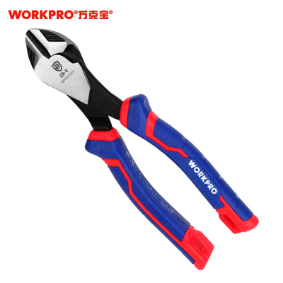 万克宝 三色柄偏心重型斜口钳 7”把