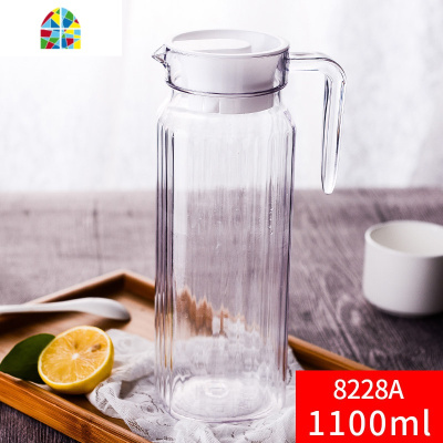 PC冷水壶亚克力凉水壶家用大容量 热水壶果汁扎壶塑料透明鸭嘴壶 FENGHOU PC果汁壶[小号8327]