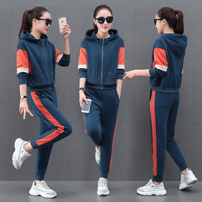 休闲时尚套装女春秋2021新款欧洲站卫衣长袖女装早春运动服两件套