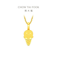 周大福ING系列冰淇淋足金黄金吊坠女计价(工费180元)F237852新品