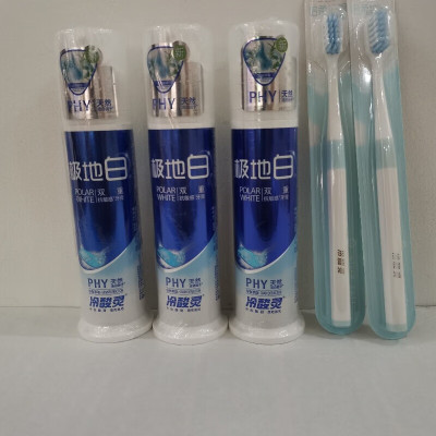 冷酸灵极地白泵式牙膏*3支+牙刷2支