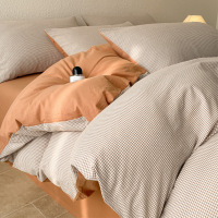 2026新款A类全棉水洗棉床上四件套纯棉套件简约床单被套罩三件套