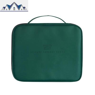 大号化妆包女大容量简约便携多功能纯色化妆品洗漱收纳袋网红ins 三维工匠收纳包