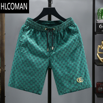 HLCOMAN夏季短裤男新款休闲时尚潮流冰丝速干男士五分裤沙滩裤薄款中裤子