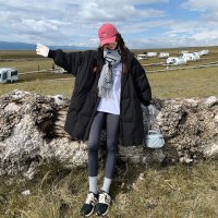 羽绒棉服女冬中长款大码宽松棉衣韩版加厚复古棉袄过膝简约外套潮