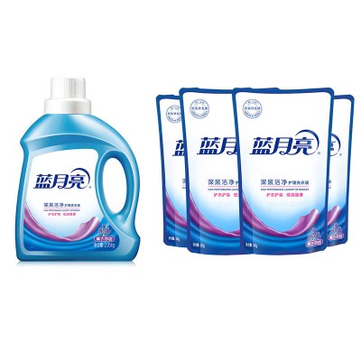 蓝月亮 薰衣草洁净洗衣液2.05kg+袋装500g*4