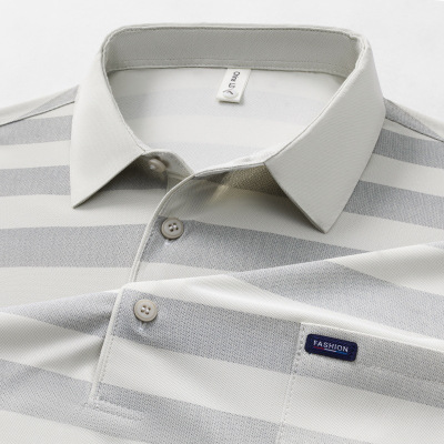 春夏新款男士短袖T恤简约翻领青年舒适休闲纯色透气薄款男装