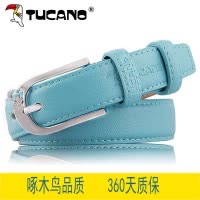 啄木鸟皮带女真皮细心型腰带女时尚简约百搭女生牛皮裤带配牛仔裤