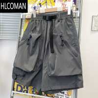 HLCOMAN美式机能风工装短裤男夏季薄款潮牌休闲大口袋痞帅宽松5五分中裤