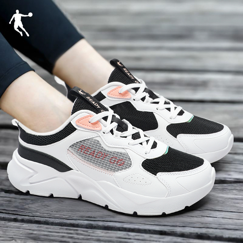 乔丹运动鞋女鞋2022秋季新款轻便软底休闲厚底老爹鞋女跑步鞋子