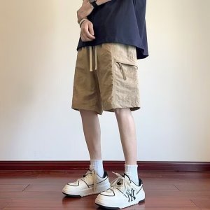 夏季新款美式短裤男潮牌薄款设计感小众宽松大码运动裤