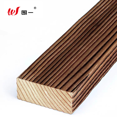 围一 碳化木防腐木条 长400cm*8.5cm*1.4cm 根