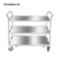 烹巅Poondear 不锈钢三层推车304 1.2mm厚(餐车)