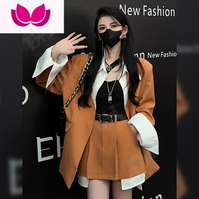 七斓2023早春新款西装套装裙女设计感小众西服外套半身裙时尚套女