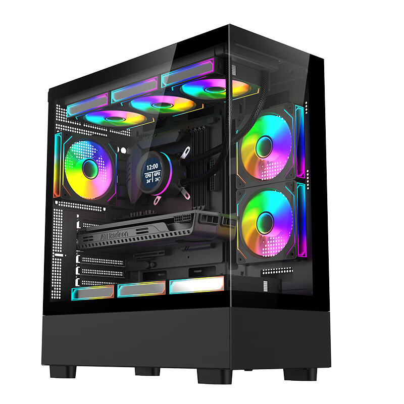 U7 265K/RTX5070 12G独显华硕B860M/WIFI主板32G/1TB固态DIY主机台式组装电脑电竞游戏直播AI设计主机15代处理器U7 265K主机