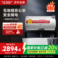 AO史密斯80升电热水器 无地线可安装 专利安全隔电 金圭内胆 速热节能 一键中温保温E80VDS 预约洗浴