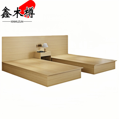 鑫木樽床+床头柜1.2米套