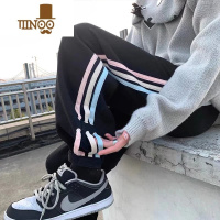 YANXU2023ins裤子男港风小众设计感韩版潮流百搭帅气长裤