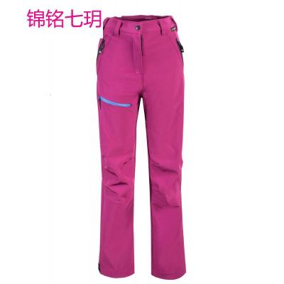 户外正品情侣款软壳弹力冲锋裤女裤防风防雨透气订单批发零售