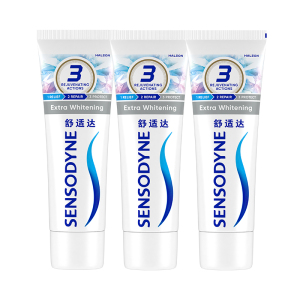 舒适达美白配方抗敏感牙膏100g*3亮白牙齿清洁口腔护龈含氟正品 抗敏美白系列【3支装】300g