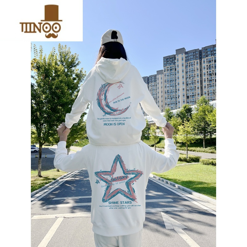 YANXU七夕情侣装卫衣2023新款潮牌网红特别的小众感连帽外套