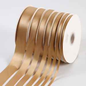 0.6-4cm金香槟丝带缎带布绸带彩带驼色丝带婚庆飘带丝带烘焙织带