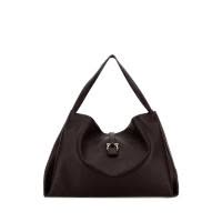 Salvatore Ferragamo女士牛皮拼接手提大容量日常通勤小方包