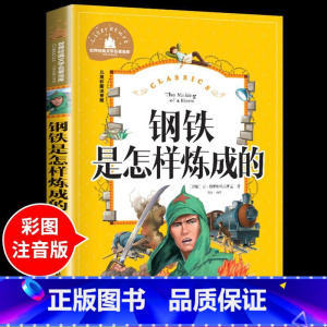 钢铁是怎样炼成的 [正版]兔子坡注音版 适合小学生一年级二年级三年级下册课外书的书目老师经典书籍上册儿童漫画绘本故事书全