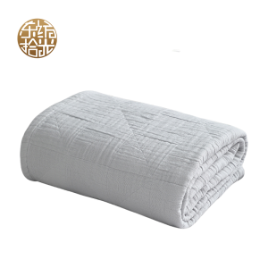 东纺拾光DF1015-02 纯棉风车纱布毯150*190cm 1100g 灰色