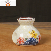 简约釉下彩陶瓷牙签筒家庭餐厅火锅干冰小瓶子收纳盒饭店日式盅 敬平 清彩布袋牙签筒