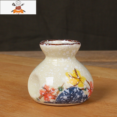 简约釉下彩陶瓷牙签筒家庭餐厅火锅干冰小瓶子收纳盒饭店日式盅 敬平 清彩布袋牙签筒