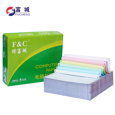 绿富城电脑针式打印纸电脑纸六联整张(1000页)绿富城80列斯边发货清单定制