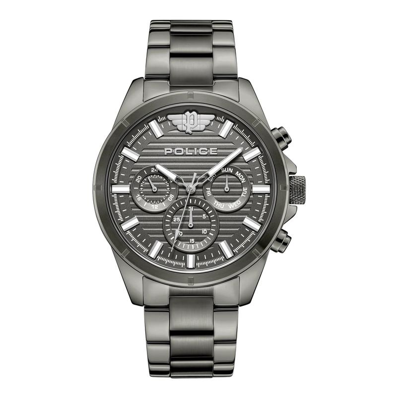 POLICE 石英腕表商务防水男款深灰色男士休闲时尚名品手表