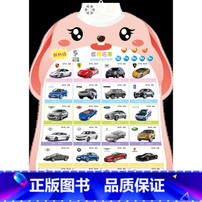 [单张]世界名车 [正版]宝宝早教有声挂图儿童发声识字拼音数字三字经唐诗学习神器婴幼儿6个月以上0-3-6岁启蒙益智玩具