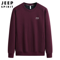 JEEP吉普2025新款男士套头圆领卫衣宽松透气大码运动男上衣6260
