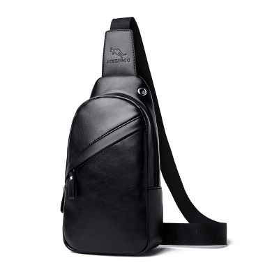 男包真皮质感胸包男士包包单肩斜挎包男韩版潮休闲胸前小背包