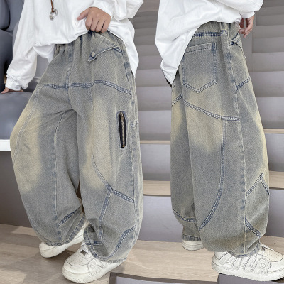 男童春季牛仔裤炸街裤子2026春秋新款儿童长裤痞帅中大童装春装潮