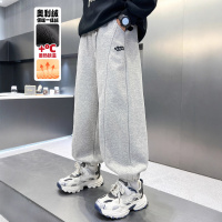 儿童装男童冬季一体加绒裤子新款初中生大童秋冬加厚运动卫裤