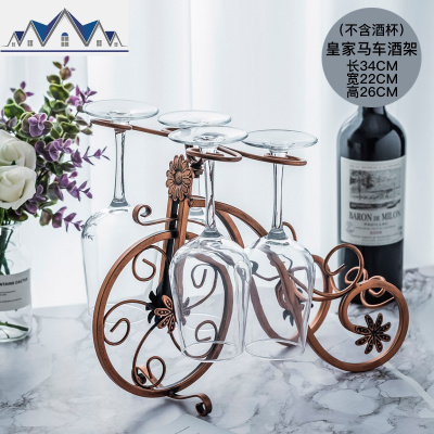 红酒架摆件欧式创意红酒杯架倒挂家用红酒杯挂架酒架子展示架 三维工匠收纳层架