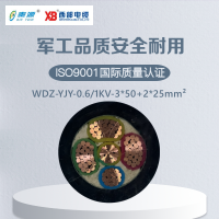 秦源牌WDZ-YJY-0.6/1KV-3*50+2*25mm²铜芯低压低烟无卤阻燃电力电缆 元/米 定制商品 联系客服