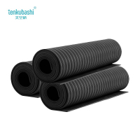 天空桥 绝缘胶皮 黑色条纹5mm*1.2m*5m 10kv 卷