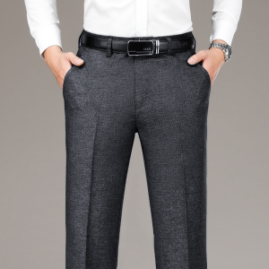 金盾(KIN DON)春夏季休闲裤男士直筒长裤子宽松弹力青年男装大码正装西裤男裤