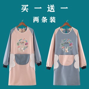 围裙女家用厨房防水防油污可擦手工作服新款情侣可爱时尚做饭罩衣