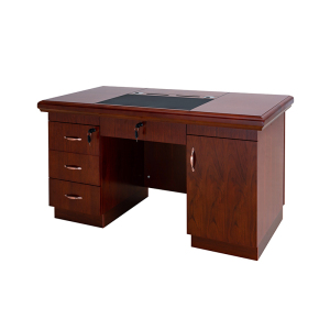 匡大油漆办公桌1.4米职员桌带中抽屉主管桌小班台KDZ008
