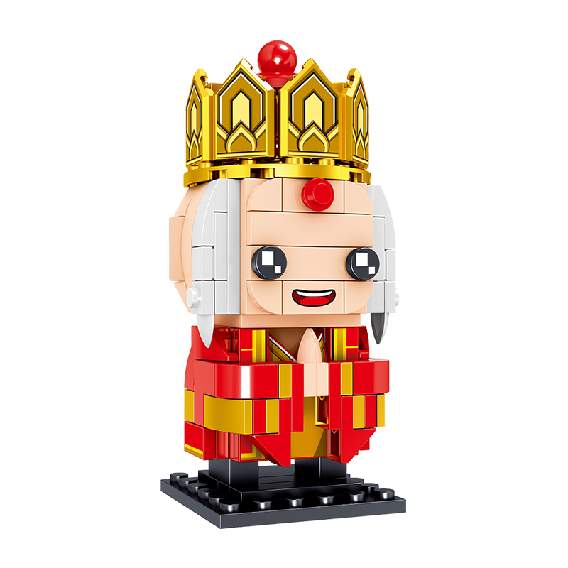 拼装模型小颗粒儿童益智启蒙早教玩具6-14岁拼插方头仔积木玩具西游记