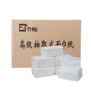 竹帕面巾纸 180mm*180mm(3层)*70抽/包 100包/箱 白色