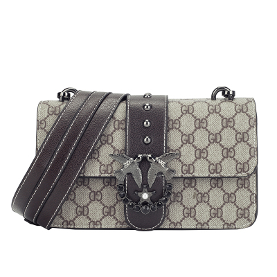 欧美青年韩版时尚黑2021春季新款斜跨单肩链条包小方包复古百搭斜挎小包