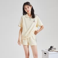 [1.5折价88元]唐狮兔八哥联名款短袖polo运动女新款小个子穿搭一整套tz